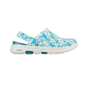 Skechers Go Walk 5 Fur 111001 Real Teal Green Women's Slipper Sandal